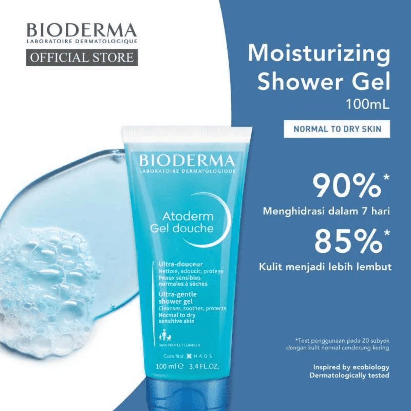 Bioderma Atoderm Gel Douche Ultra-Gentle Shower Gel (100ml)