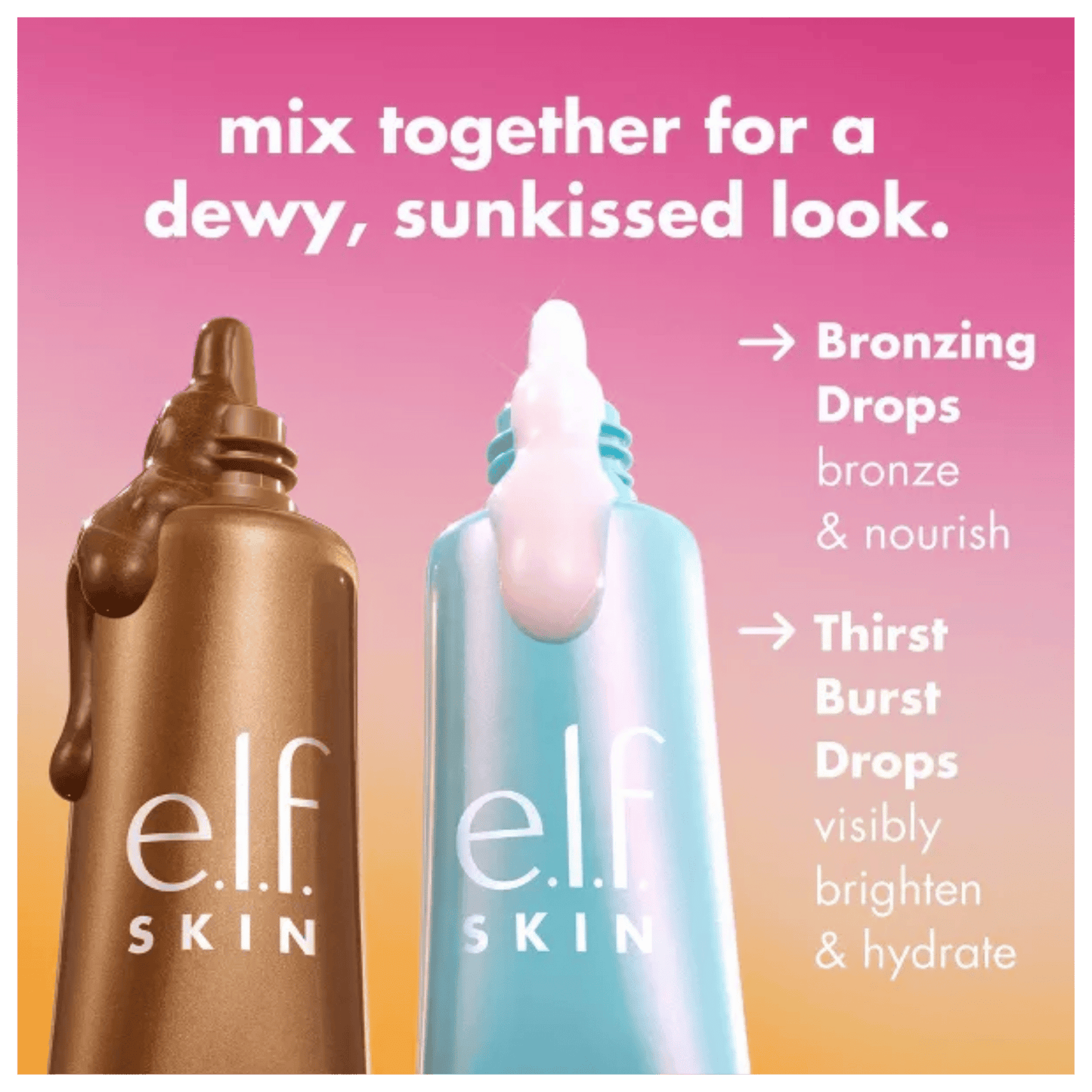E.L.F The Hottest Drops Duo Bronzing Drops Thirst Burst Drops Mini Kit
