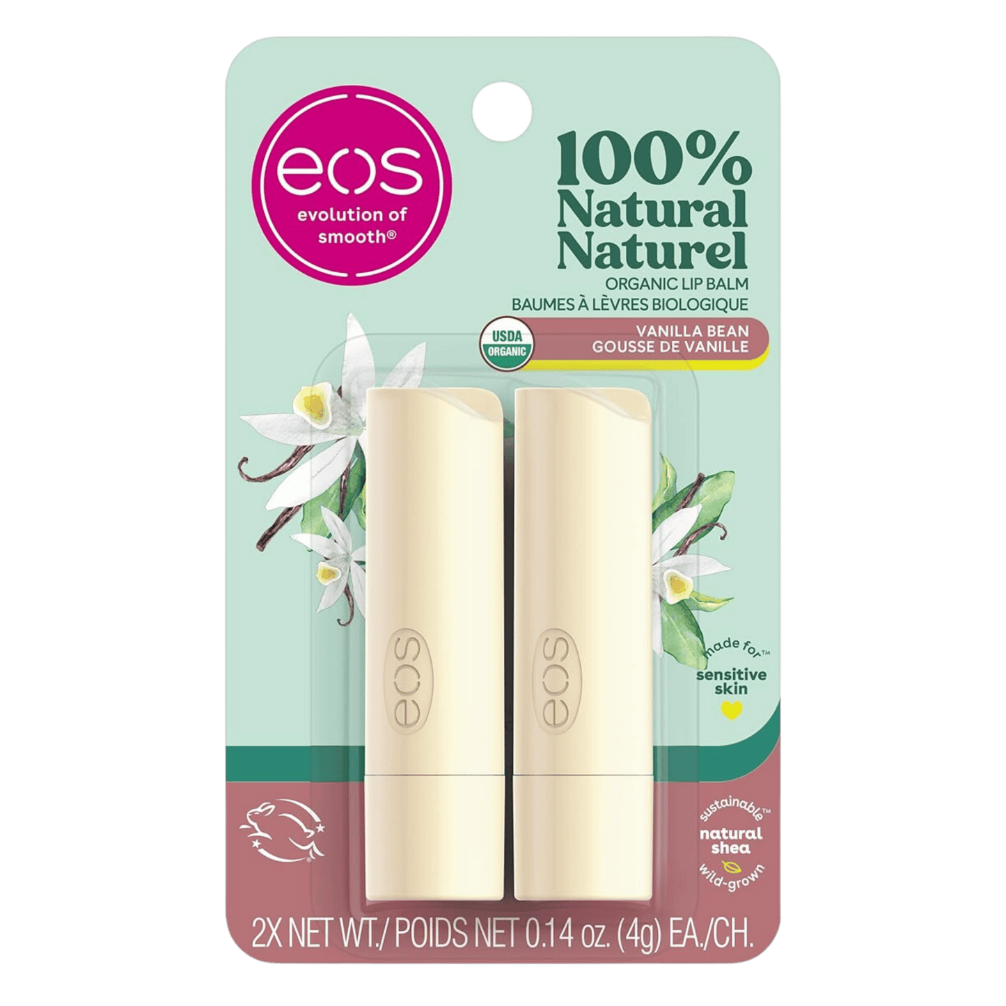 EOS Vanilla Bean Lip Balm
Natural Organic Lip Balm in Vanilla Bean 4g
Vanilla Bean EOS Lip Balm