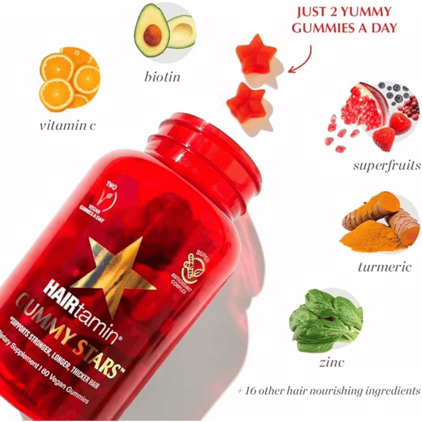 Shop HAIRtamin vegan gummy hair vitamins for shiny hair in Pakistan