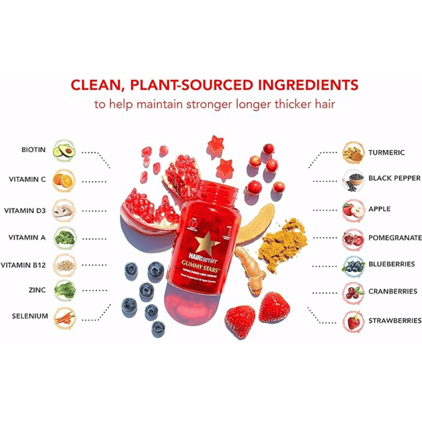 HAIRtamin Vegan Gummy Stars for hair nourishment in Pakistan