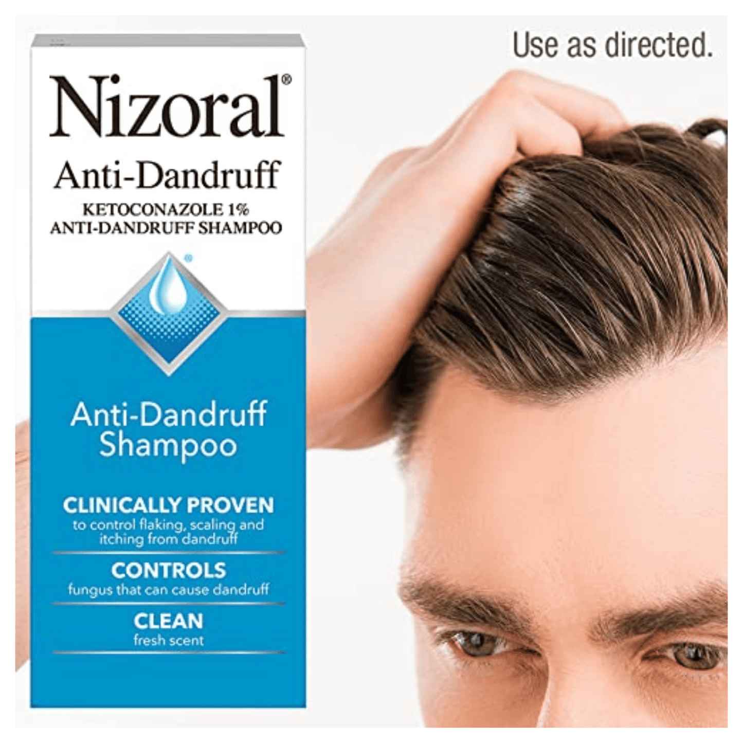 Nizoral Anti Dandruff Shampoo with 1% Ketoconazole, Clean Fresh Scent