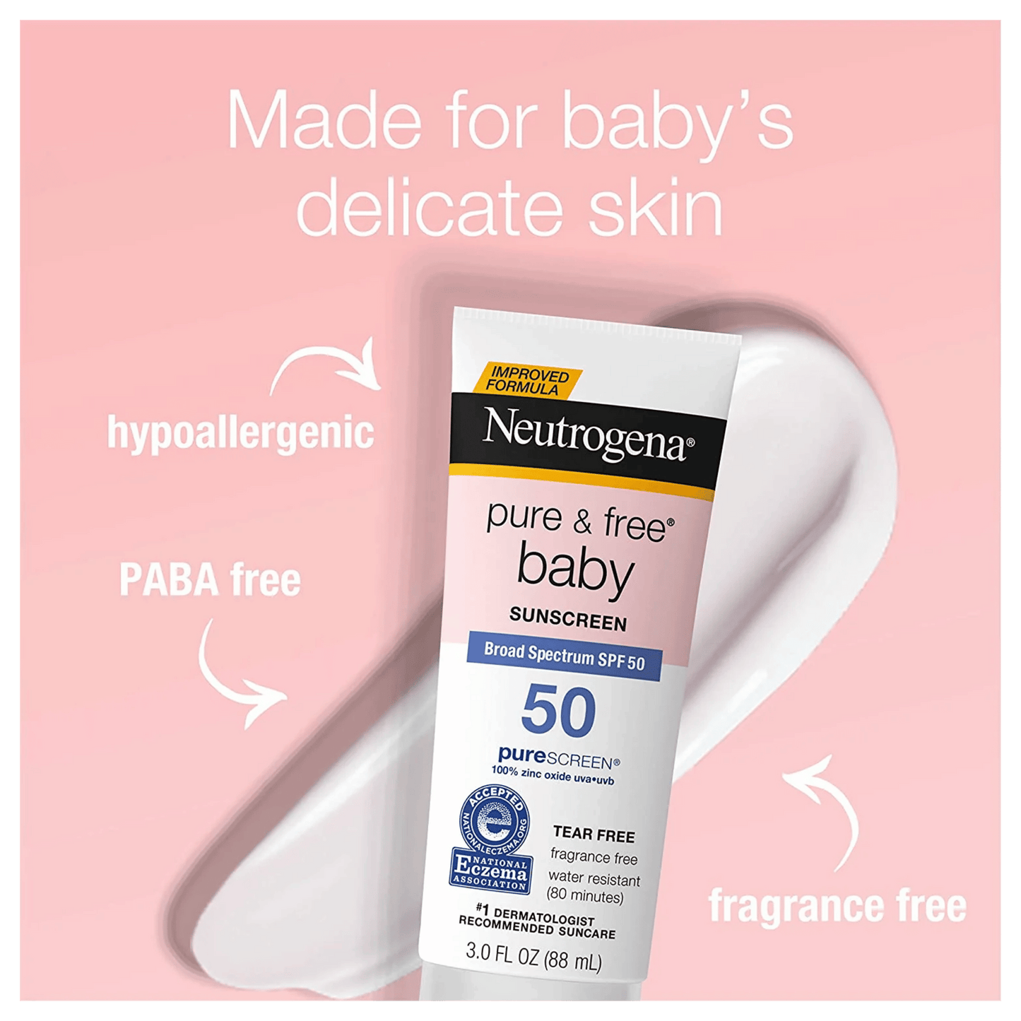 Neutrogena Pure & Free Baby Sunscreen Lotion Broad Spectrum SPF 50 (88ml)