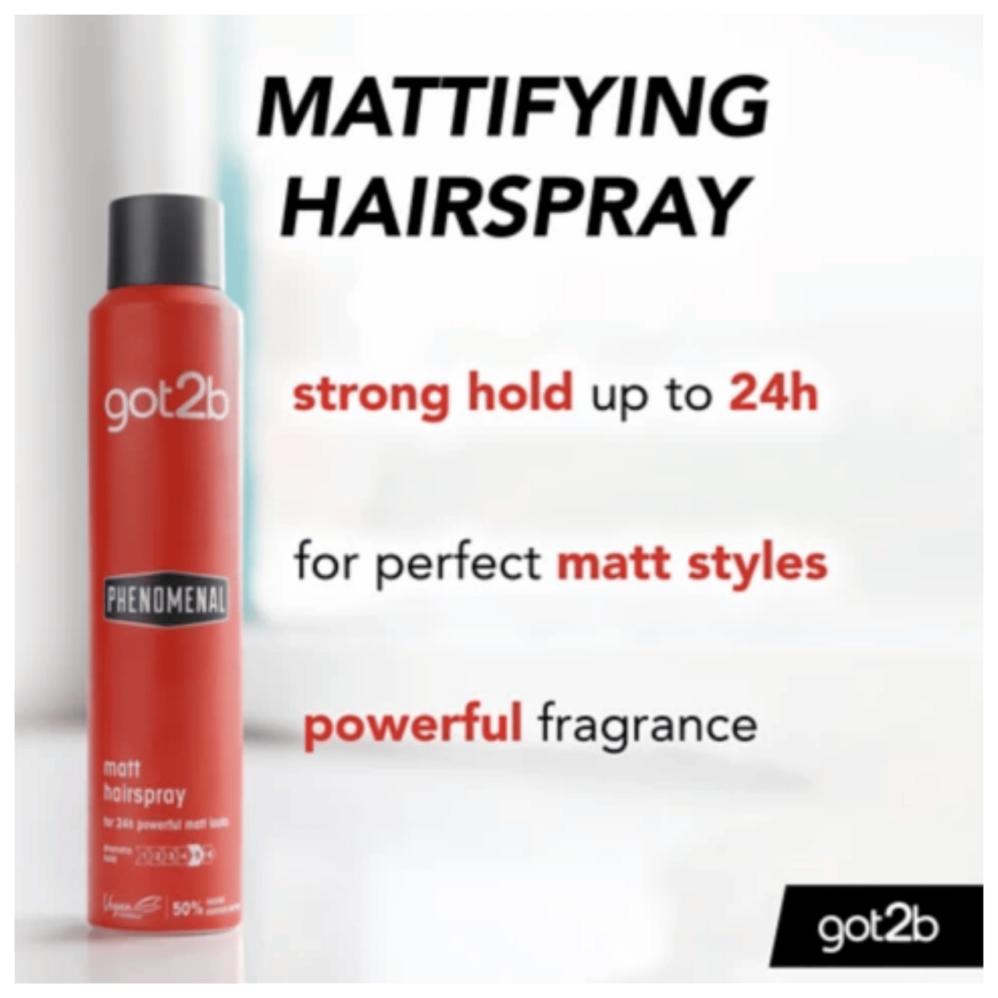 Schwarzkopf Got2b Phenomenal Matt Hairspray Natural Matte Look Available in Pakistan