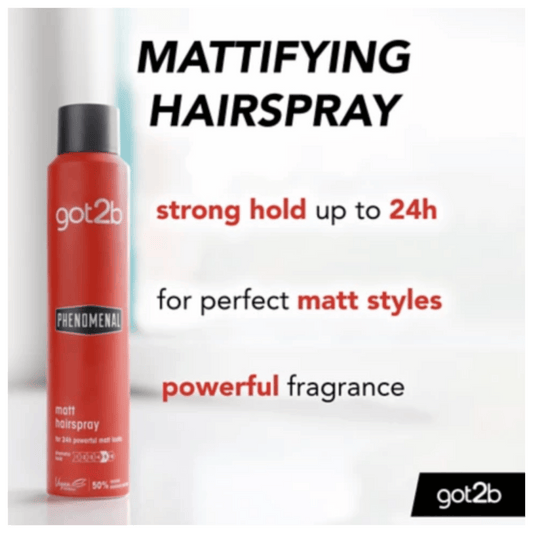 Schwarzkopf Got2b Phenomenal Matt Hairspray Natural Matte Look Available in Pakistan