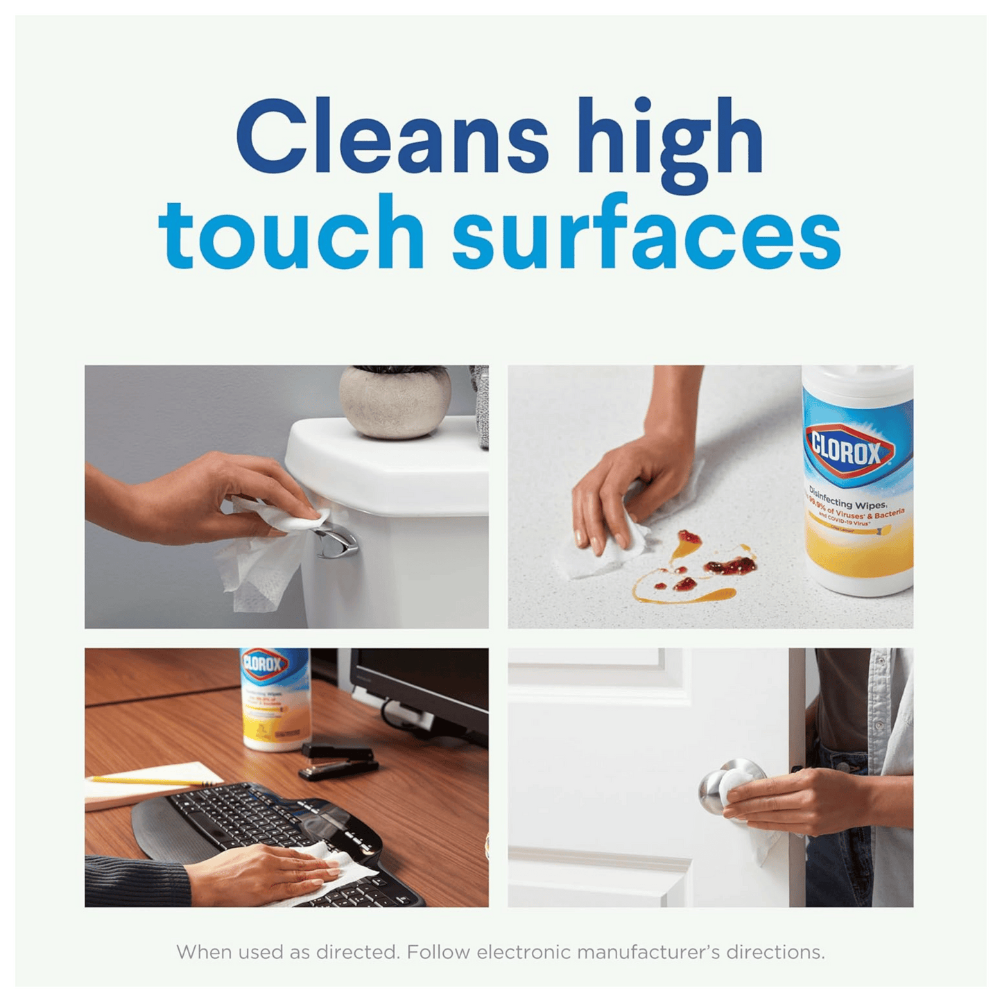 Clorox Disinfecting Wipes Crisp Lemon Powerful Cleaning Wipes Available in Pakistan