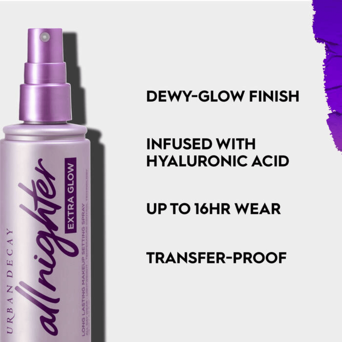 Urban Decay All Nighter Ultra Glow Setting Spray, Makeup Setting Spray, Long-lasting Makeup, Dewy Finish, Glowy Skin, Hydrating Setting Spray, Pakistani Makeup, Luxury Makeup