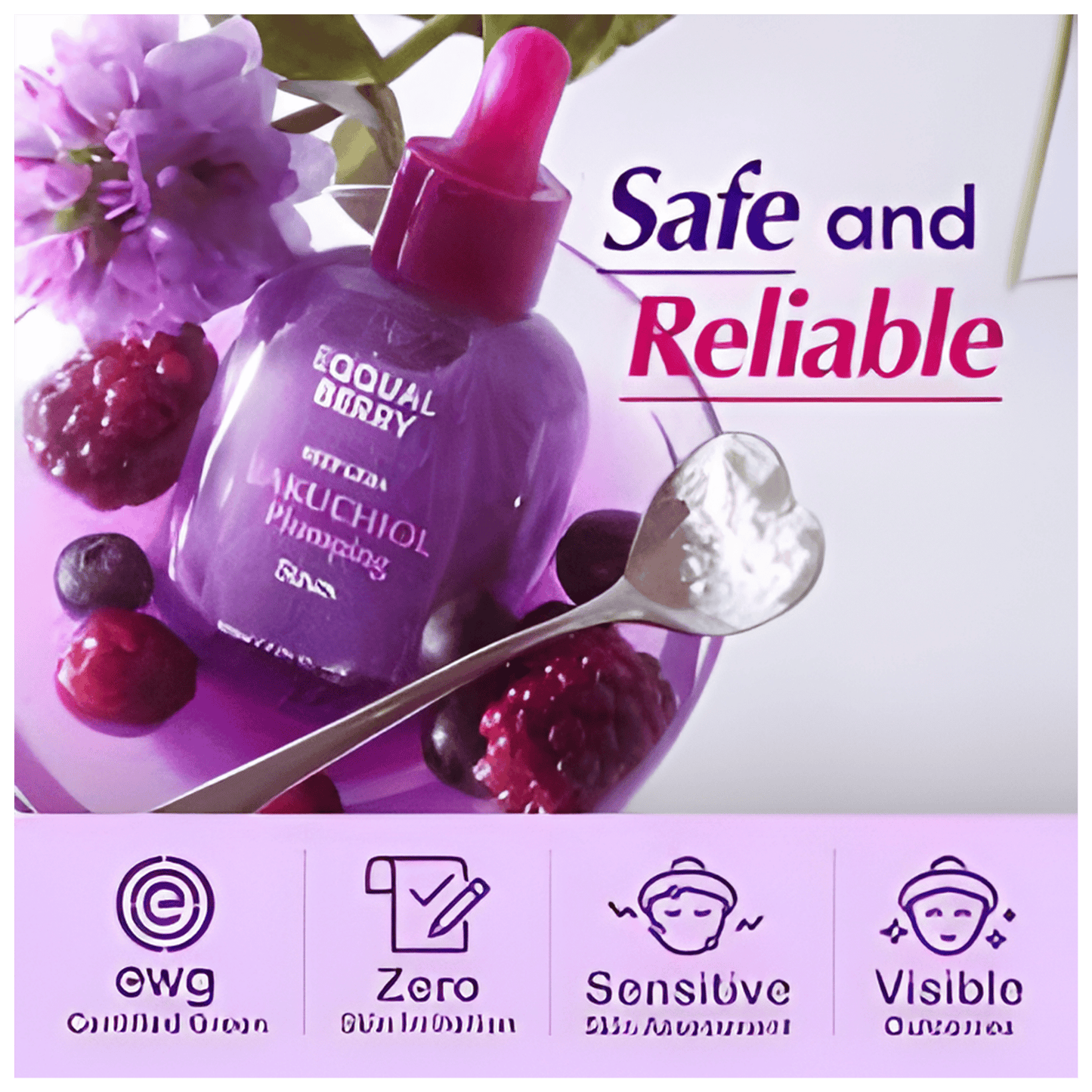 Eqqualberry Bakuchiol Plumping Serum Nourishing Skincare Serum Available in Pakistan