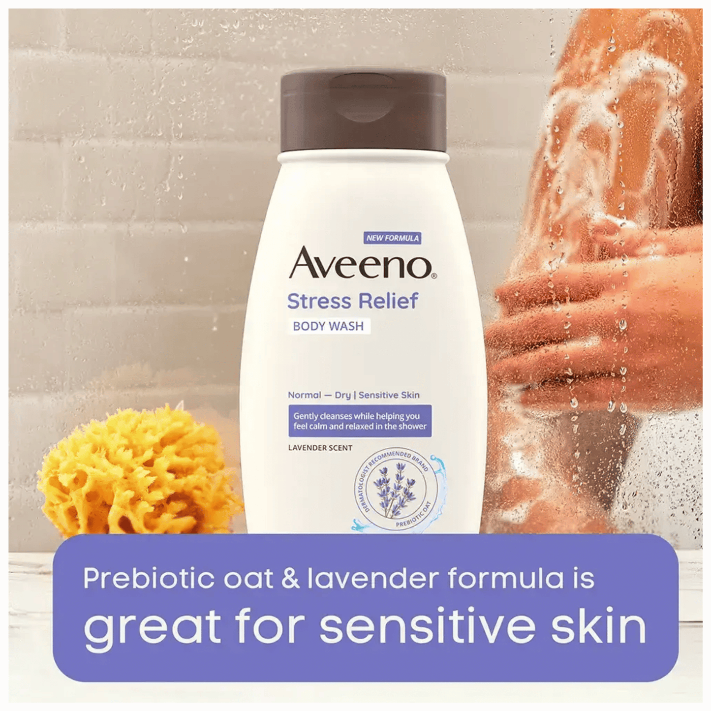 Aveeno Stress Relief Body Wash for Dry & Sensitive Skin