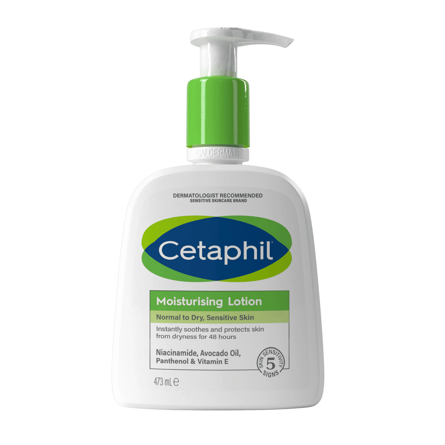 Cetaphil Face & Body Moisturizer Lotion Sensitive Skin with Niacinamide & Vitamin E (473ml) available at skinstash.pk