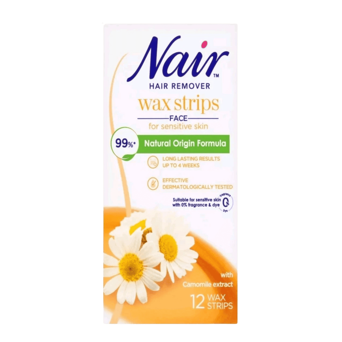 Nair Hair Remover Wax Strips Face For Sensitive Skin 12 Strips