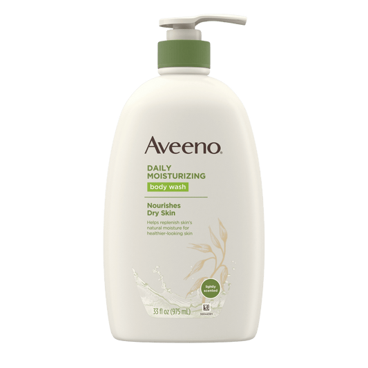 Aveeno Daily Moisturizing Body Wash Nourishes Dry Skin Sulfate Free (975ml) available at skinstash.pk