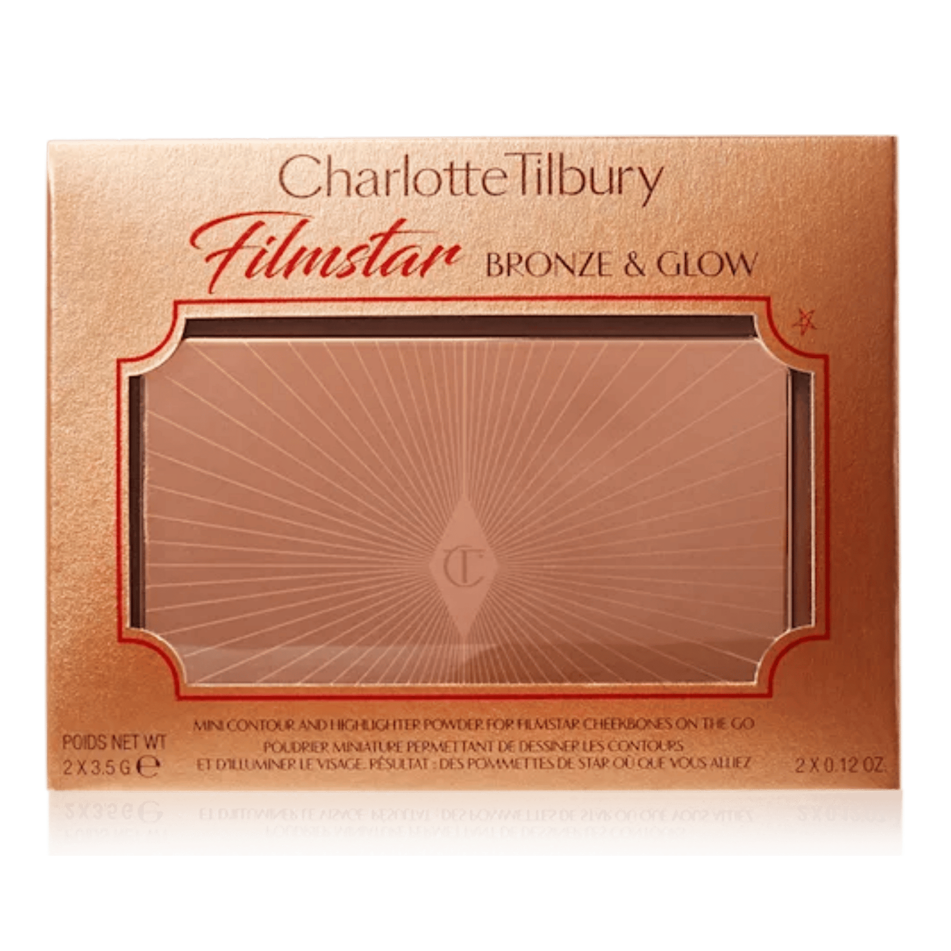 Available Charlotte Tilbury Mini Filmstar Bronze & Glow (2.5x 3.5g) In SkinStash!
