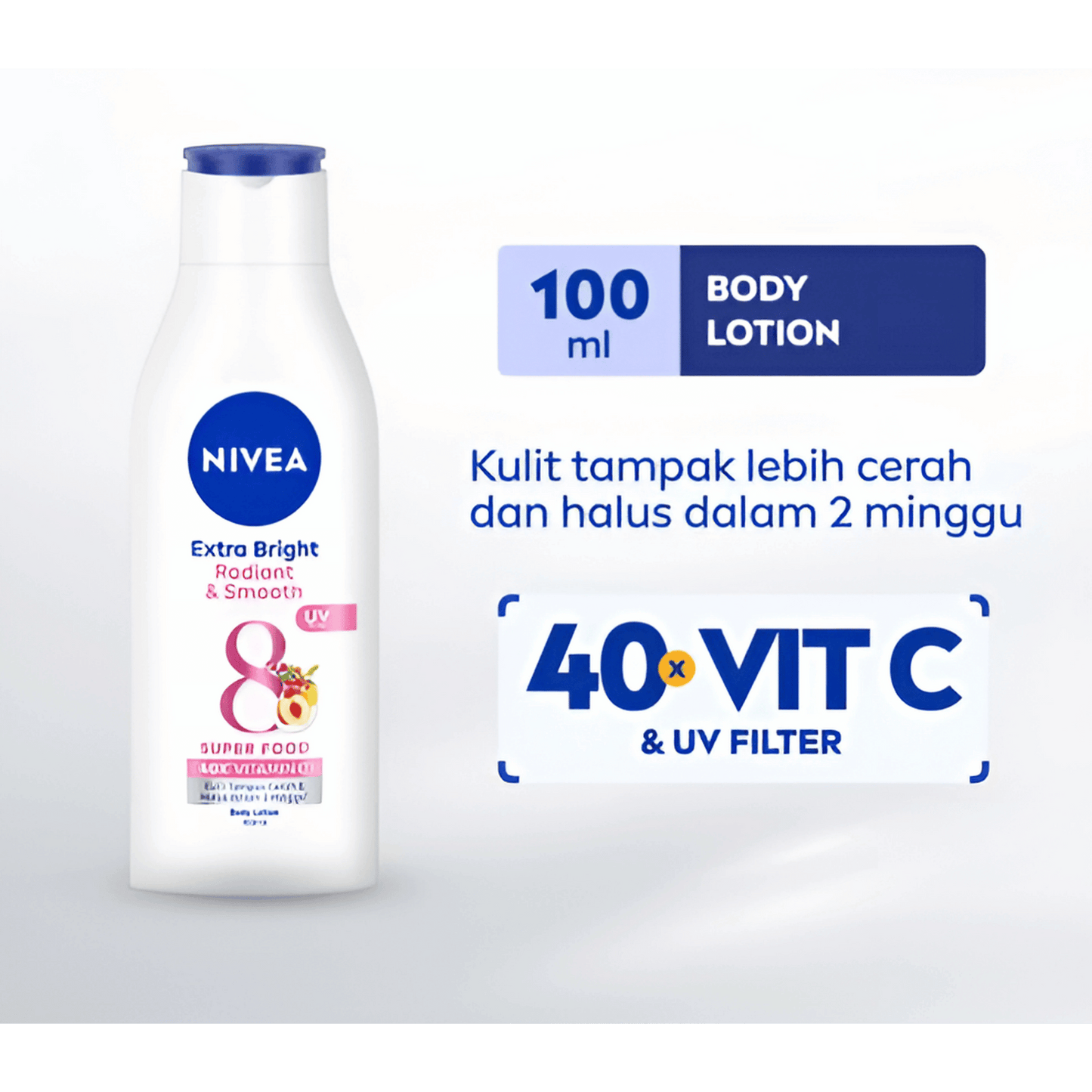 Nivea Extra Bright Radiant & Smooth Super Food Body Lotion (100ml)