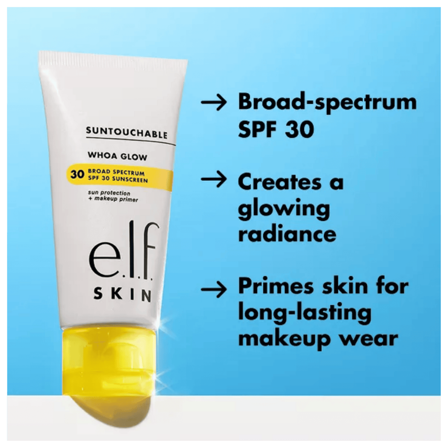 e.l.f. SKIN Suntouchable Whoa Glow Sunscreen Primer SPF 30 (50ml)