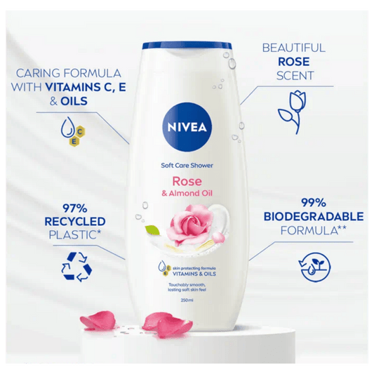 Nivea  Rose & Almond Oil Shower Cream (250ml)