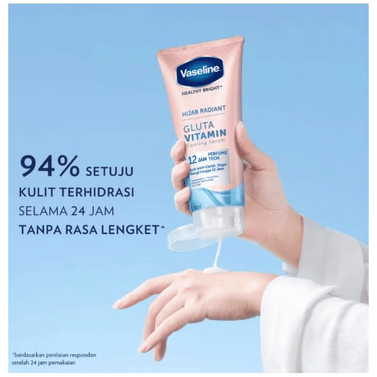Imported Vaseline Hijab Radiant Gluta Vitamin Cooling Body Serum