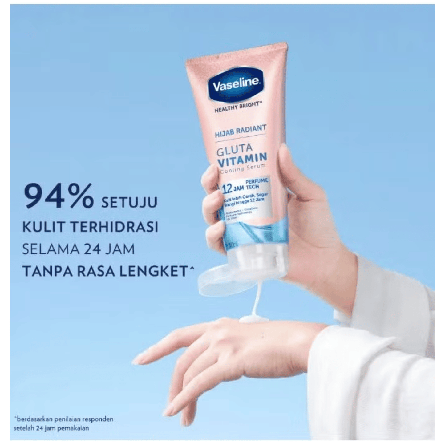 Imported Vaseline Hijab Radiant Gluta Vitamin Cooling Body Serum
