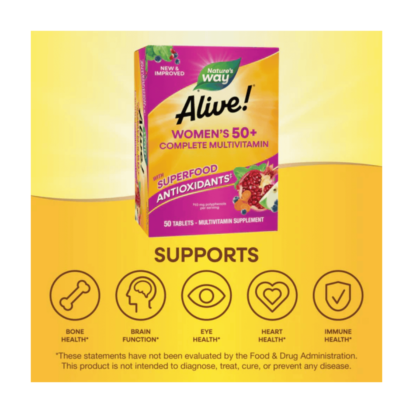 Nature's Way Alive! Women's 50+ Complete Multivitamin (50Tab)
