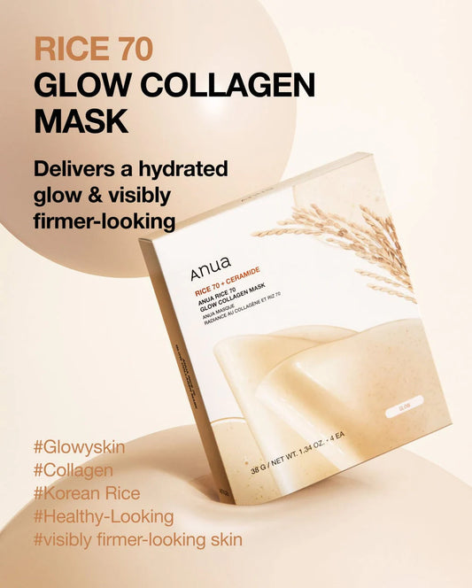 Anua Rice 70 + Ceramide Glow Collagen Mask