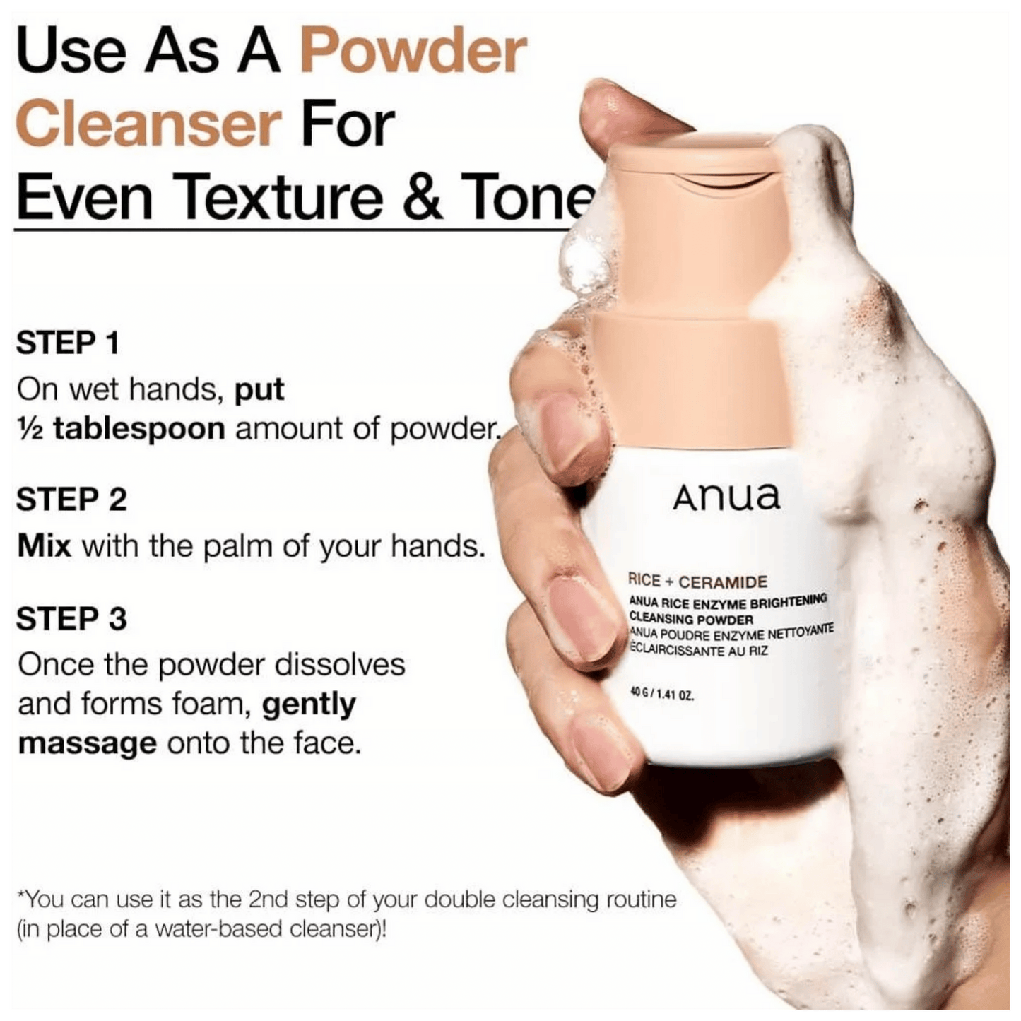 Anua Rice Enzyme Brightening Cleansing Powder (40g)