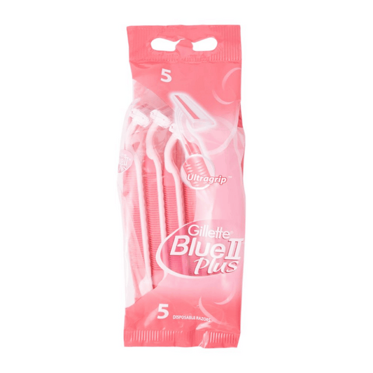 Gillette 5-Piece Blue Plus Razor Rose available at skinstash.pk