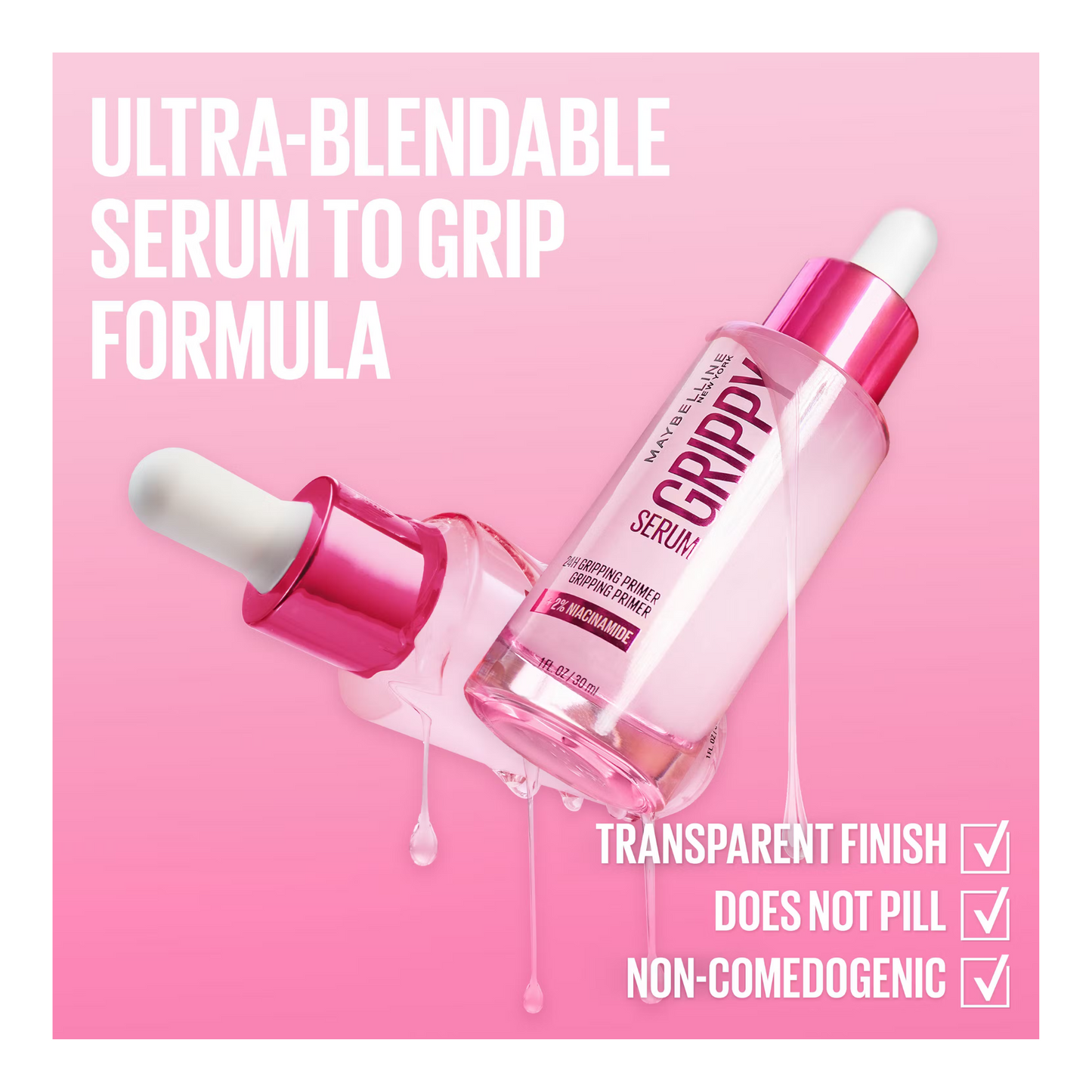Grippy serum bottle with dropper available at skintash.pk