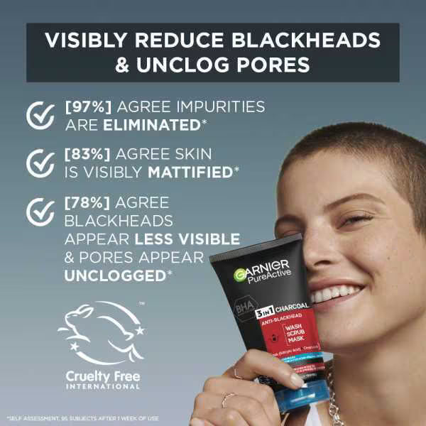 Garnier Pure Active 3in1 Charcoal Wash (150ml)