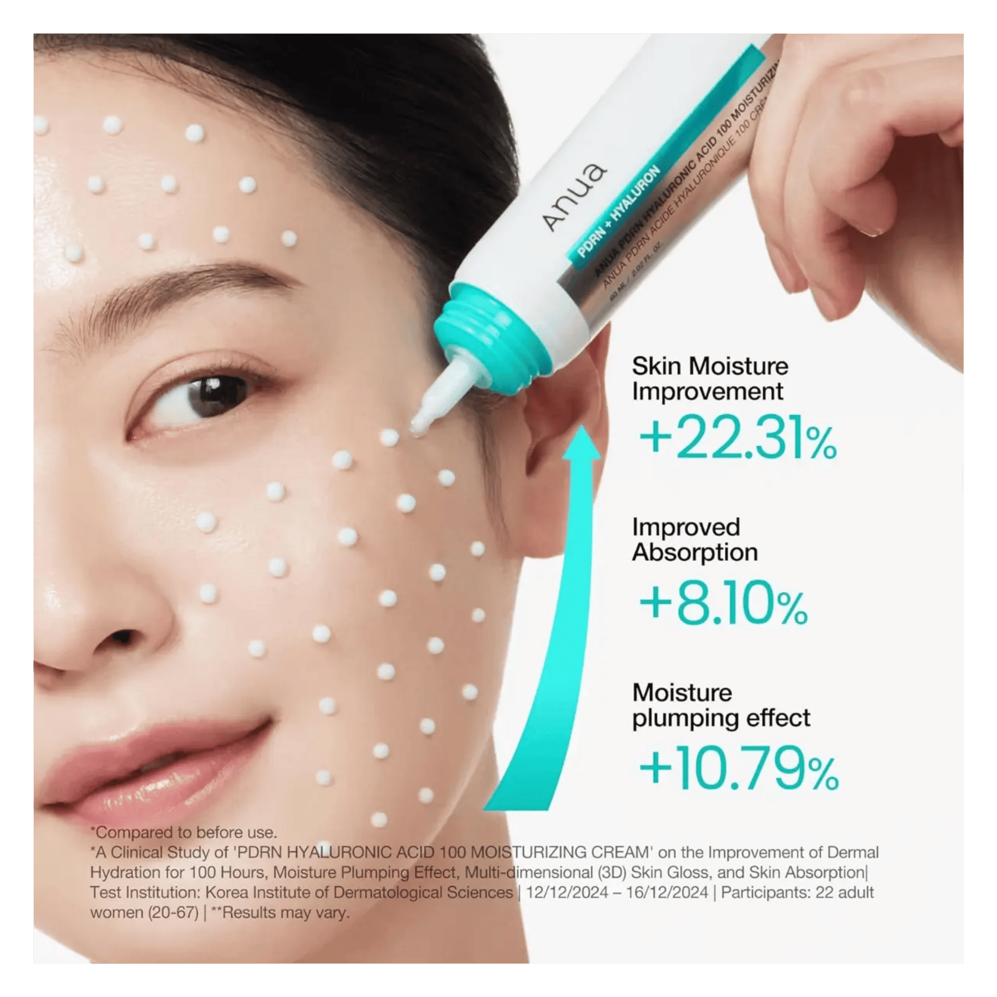 Impoted Anua PDRN Hyaluronic Acid 100 Moisture Cream 