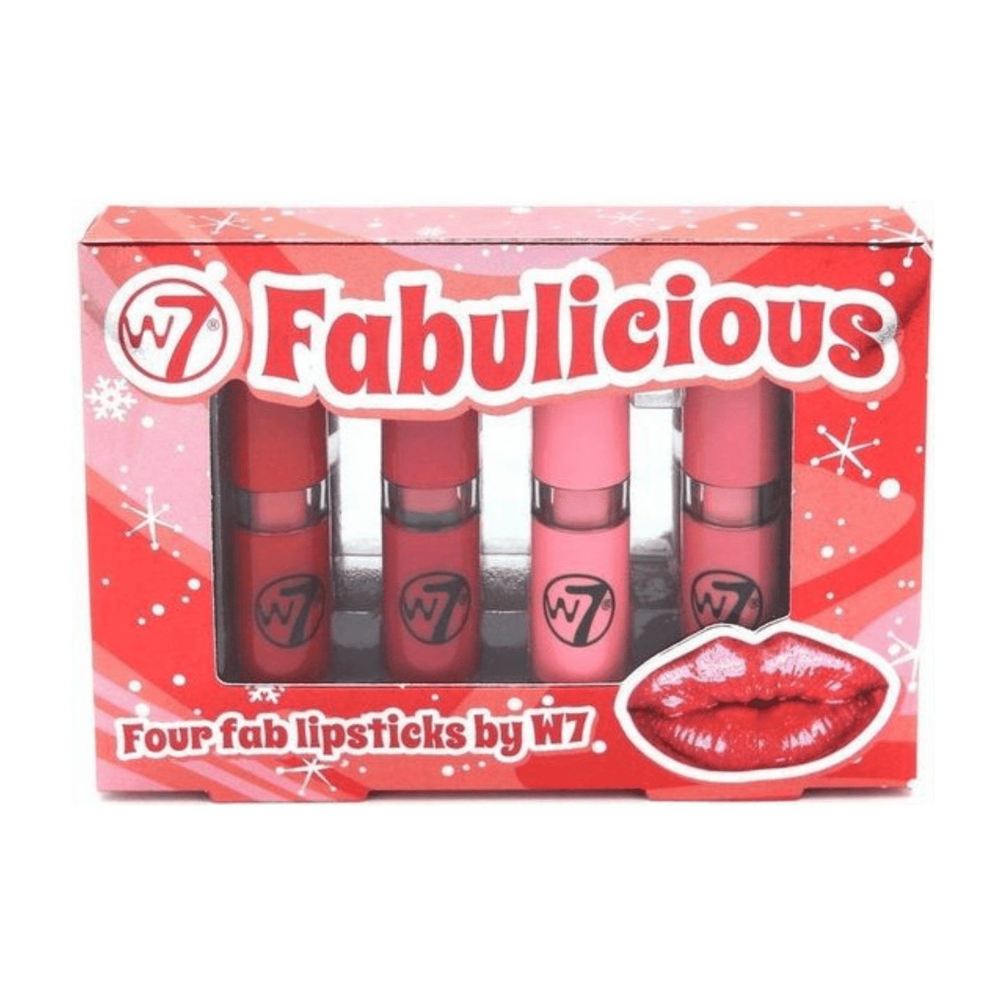 w7 Fabulicious Four Fab Lipsticks (.14 fl each)