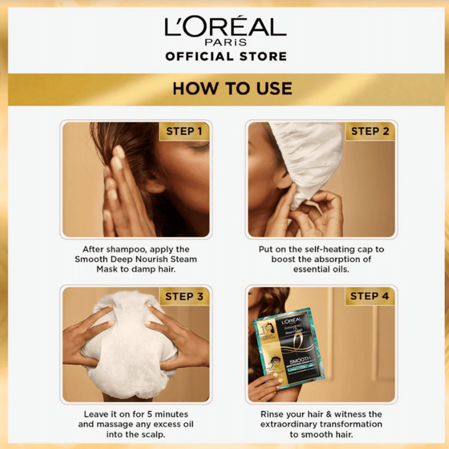 how to apply hair mask loreal