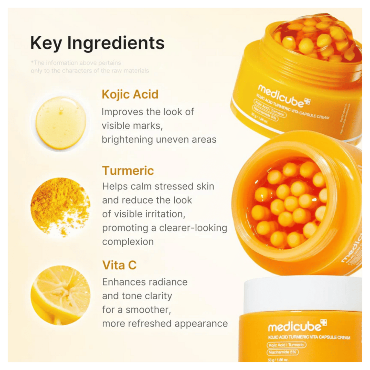 Medicube Kojic Acid Turmeric Vita Capsule Cream 