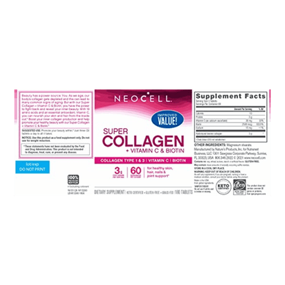 Neocell Laboratories Collagen Peptides Grass Fed + C & Biotin 