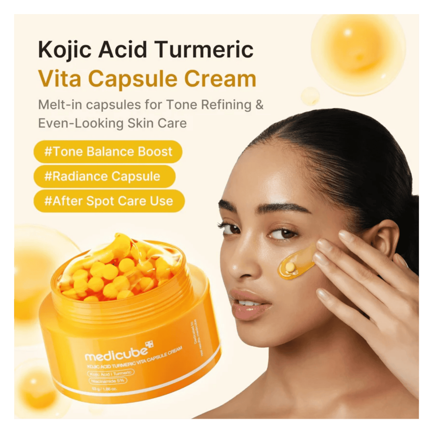 Medicube Kojic Acid Turmeric Vita Capsule Cream 