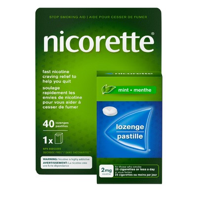 Nicorette Nicotine Replacement 2mg Lozenges Mint (40 Tablet)
