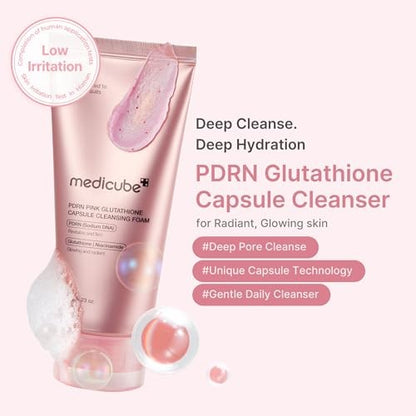 Medicube PDRN Pink Glutathione Capsule Cleanser Foam (120g)