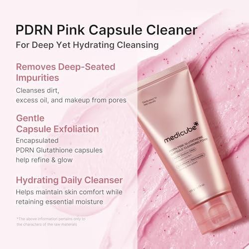 Medicube PDRN Pink Glutathione Capsule Cleanser Foam (120g)