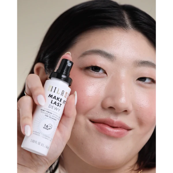 Dewy finish Milani setting spray for fresh and radiant makeup look