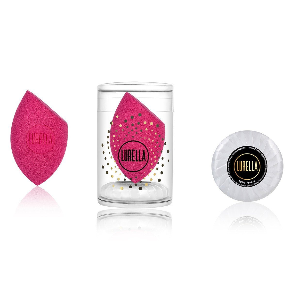 Angled Beauty Sponge - Hot Pink - Lurella Cosmetics