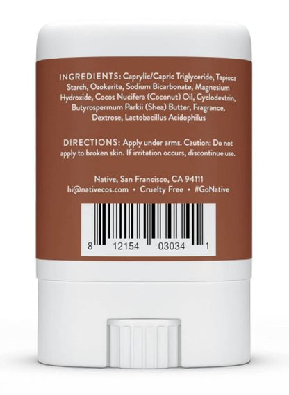Native Coconut & Vanilla natural deodorant travel size