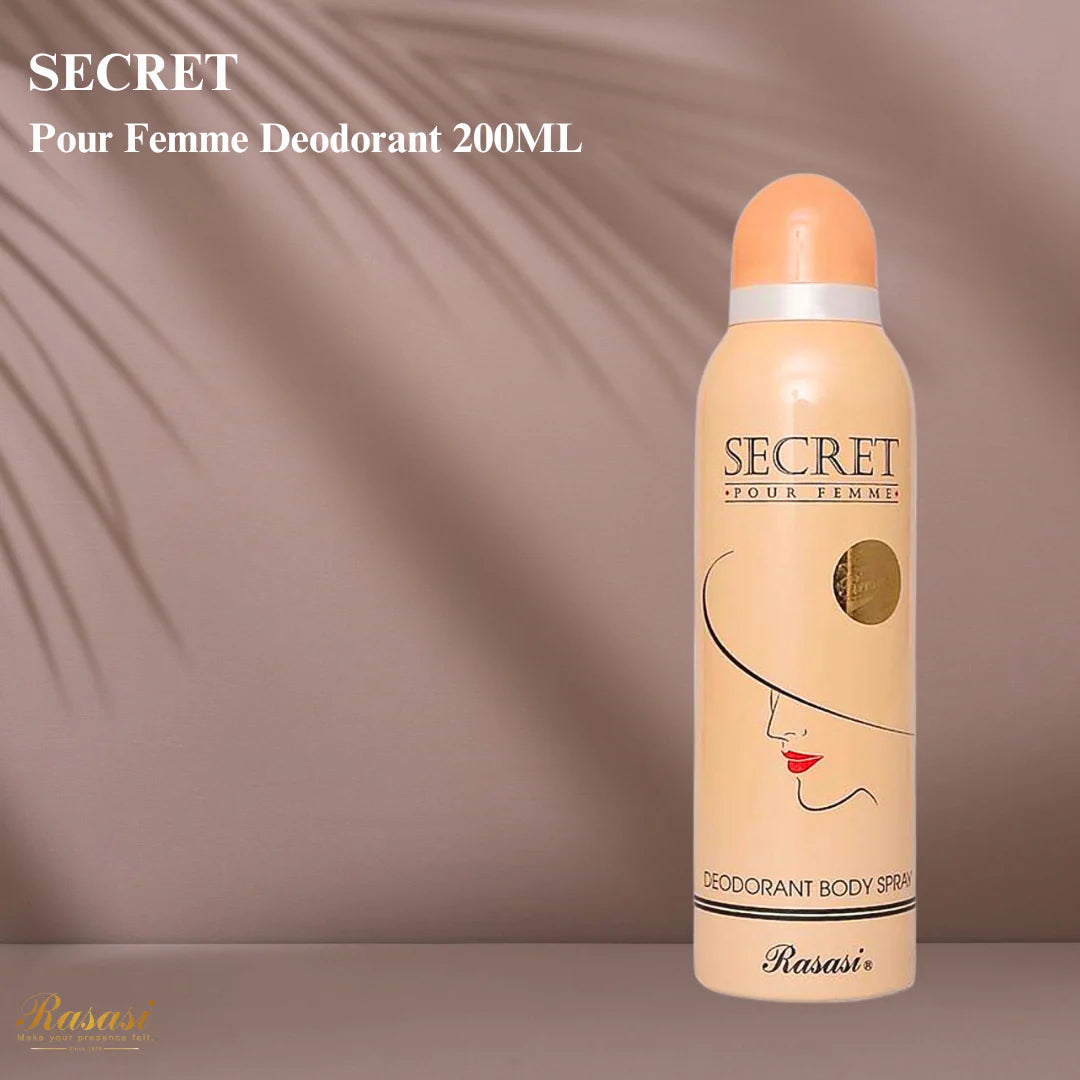 Rasasi Secret Pour Femme Deodorant Body Spray (200ml)