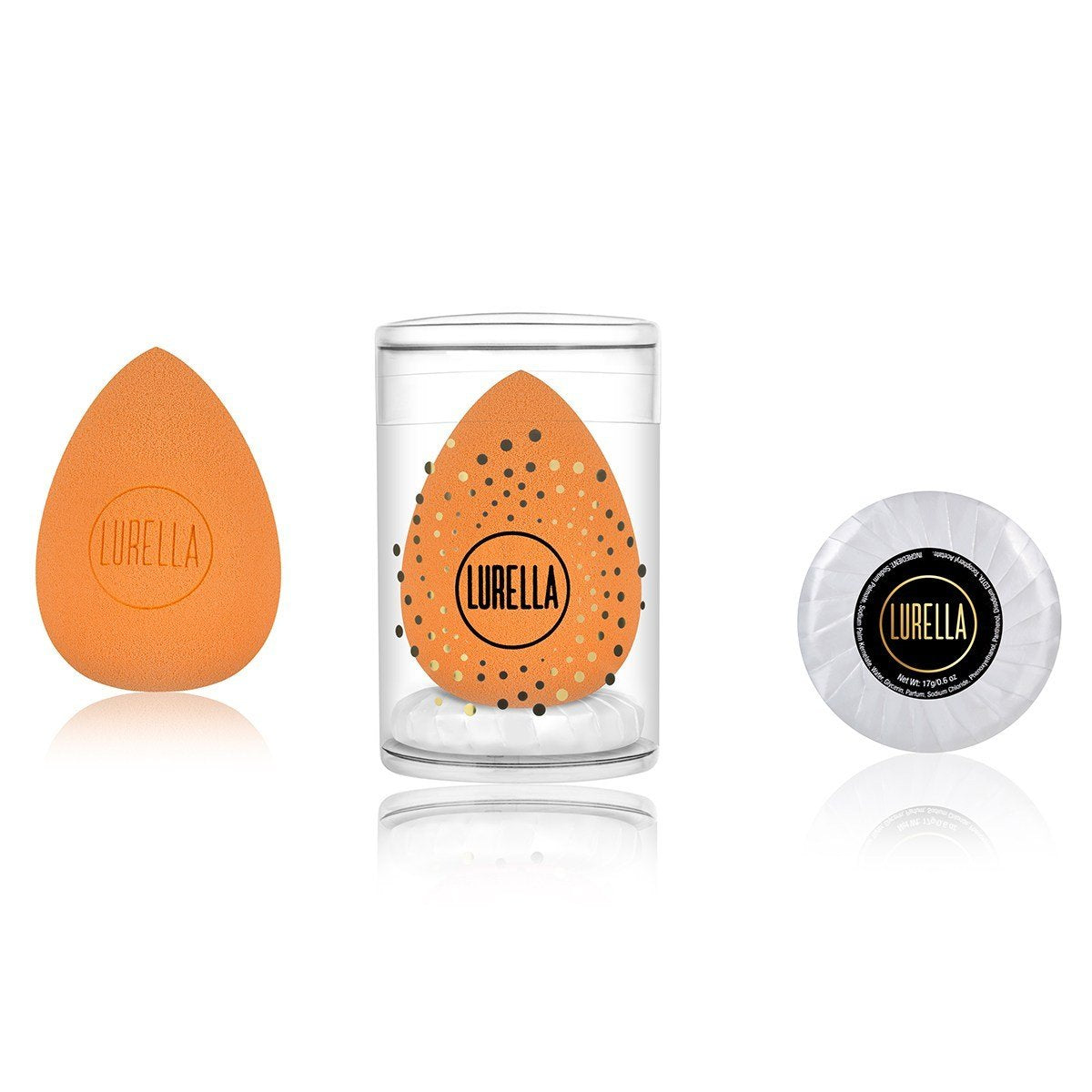 Teardrop Beauty Sponge - Orange - Lurella Cosmetics