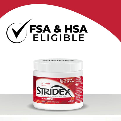 Stridex Medicated Acne Pads Maximum (55 Count)