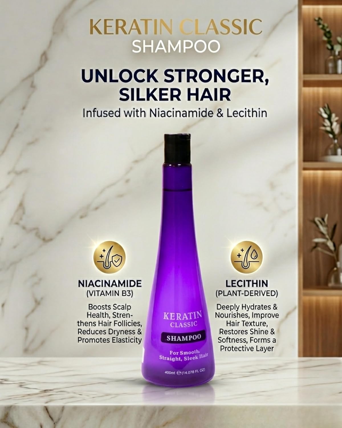 Keratin Classic Shampoo (400ml)
