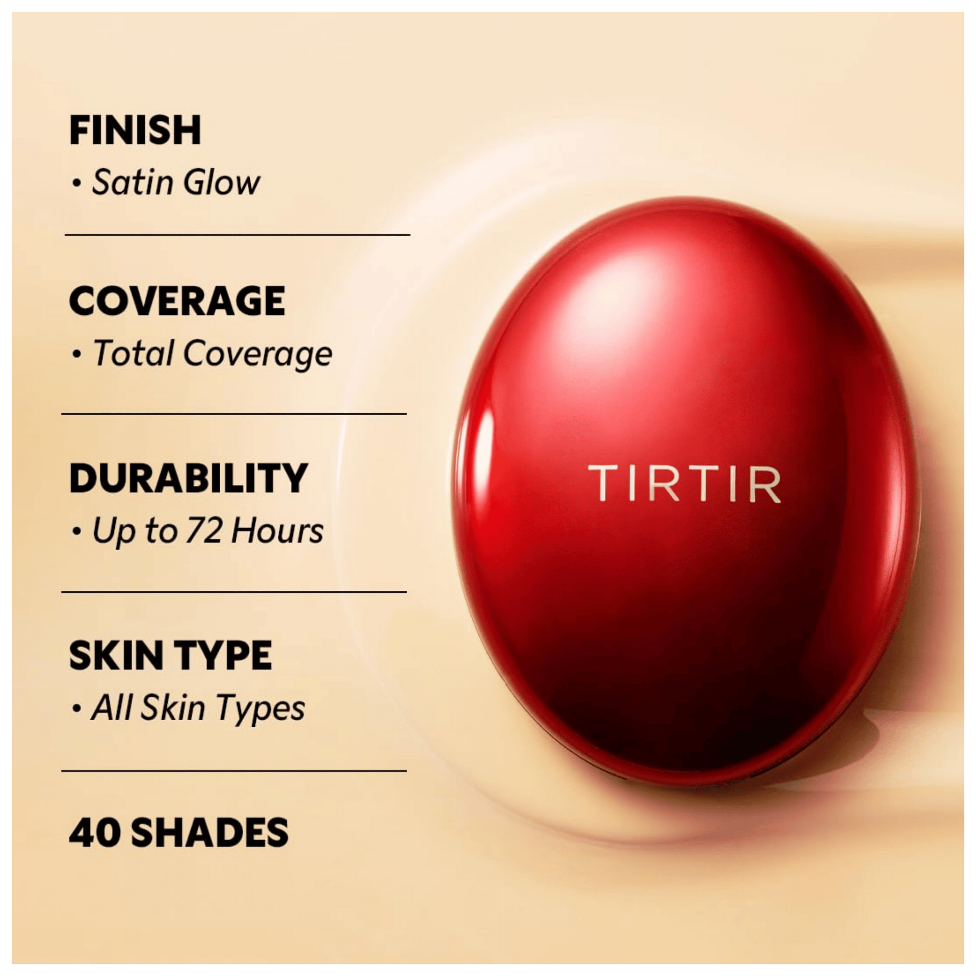 TirTir Mask Fit Red Mini Cushion Finish Stain Glow