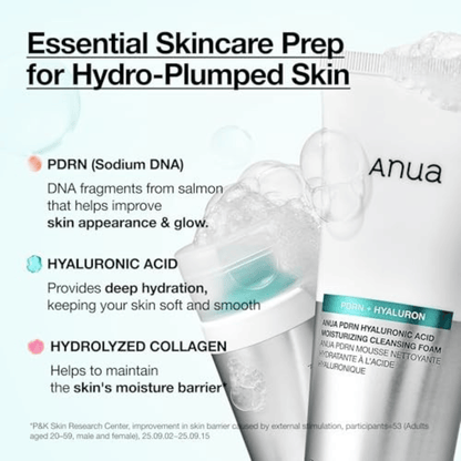 imported ANUA PDRN Hyaluronic Acid Moisturizing Cleansing Foam 