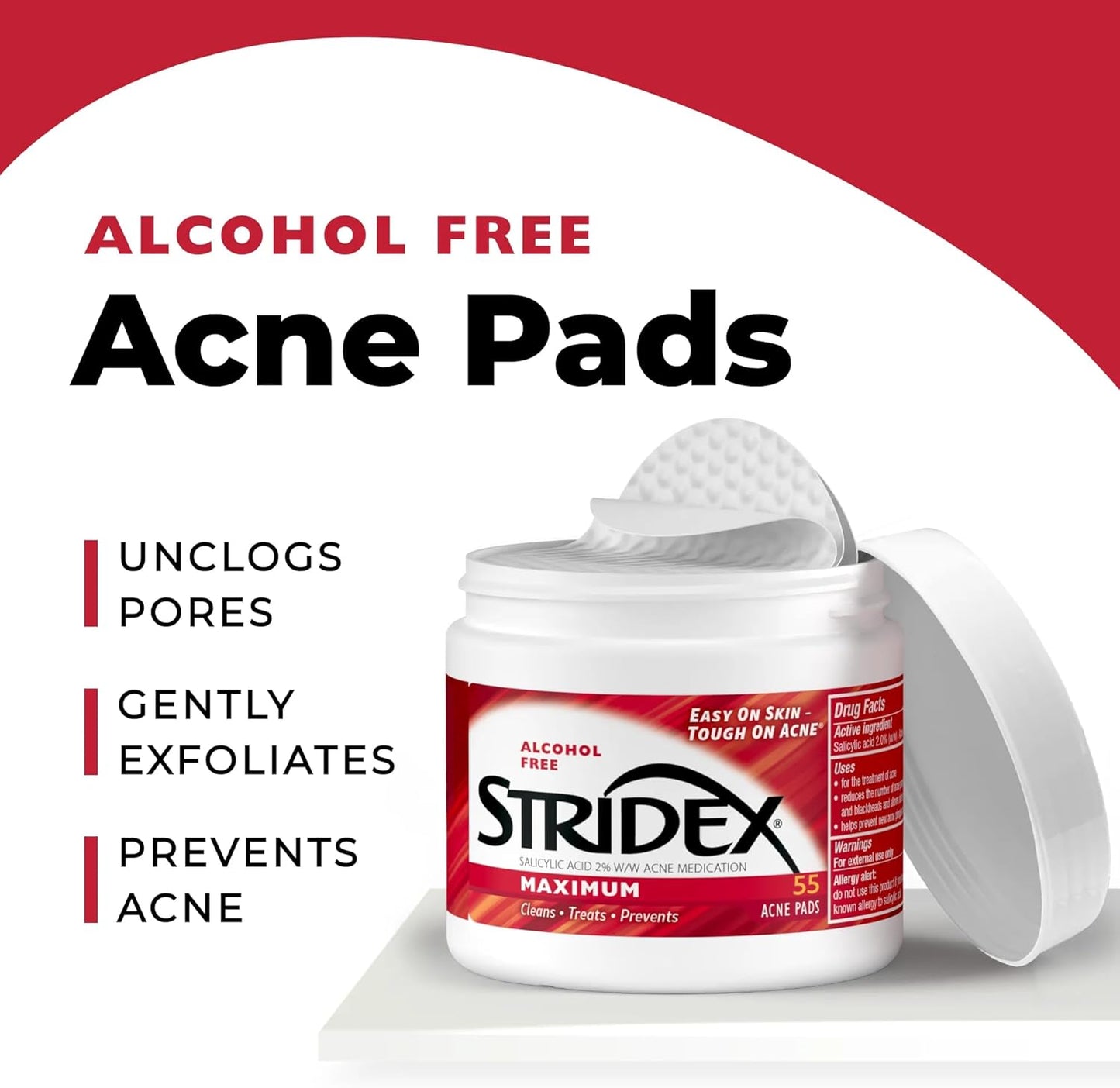 Stridex Medicated Acne Pads Maximum (55 Count)