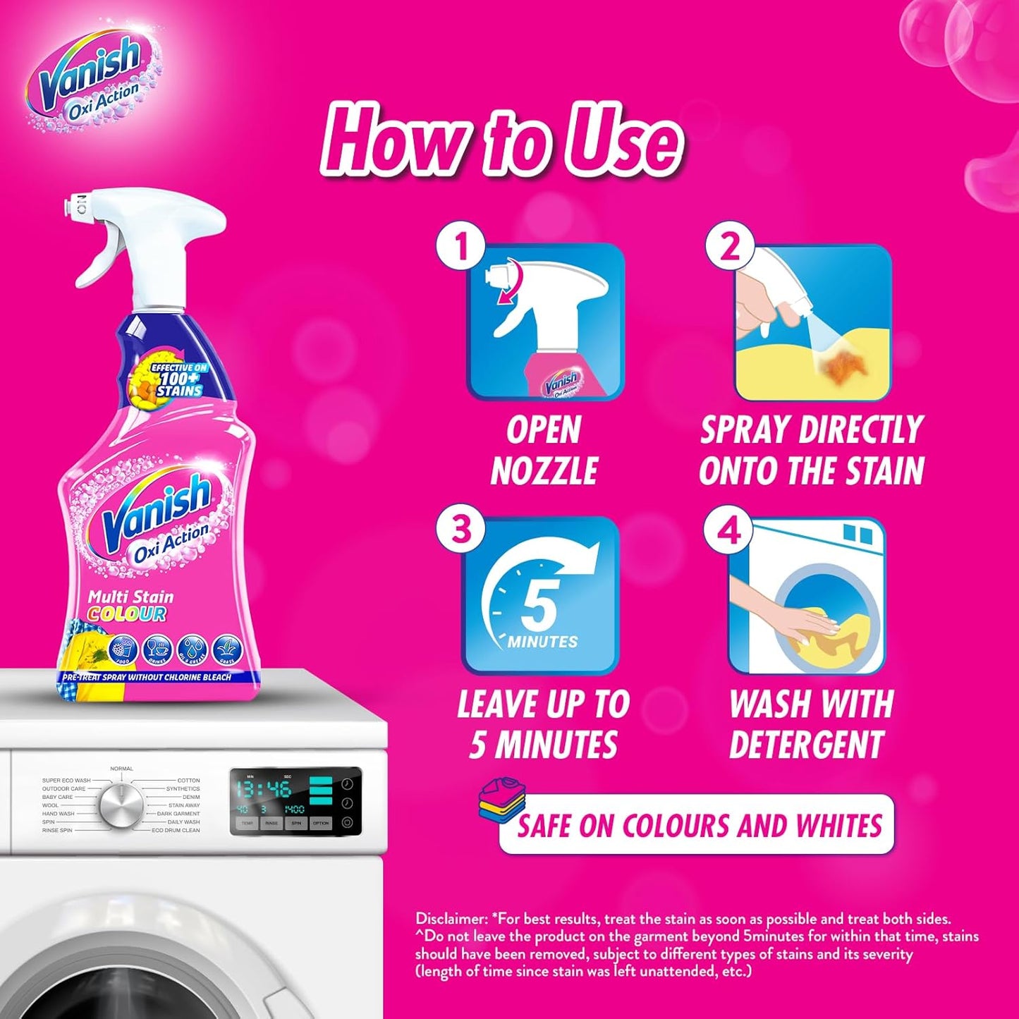 Vanish Oxi Action Stain Remover Pre-wash Spray (500ml)