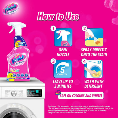 Vanish Oxi Action Stain Remover Pre-wash Spray (500ml)