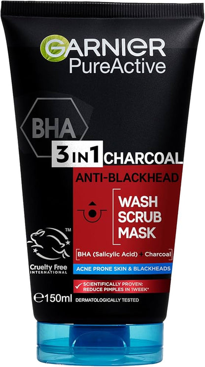 Garnier Pure Active 3in1 Charcoal Wash (150ml)